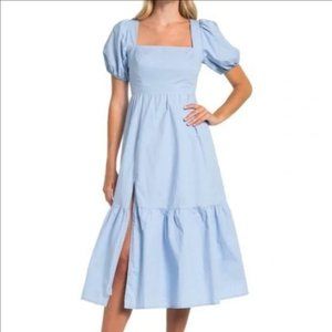 NWOT ASTR the Label Poplin Tiered Midi Dress XL